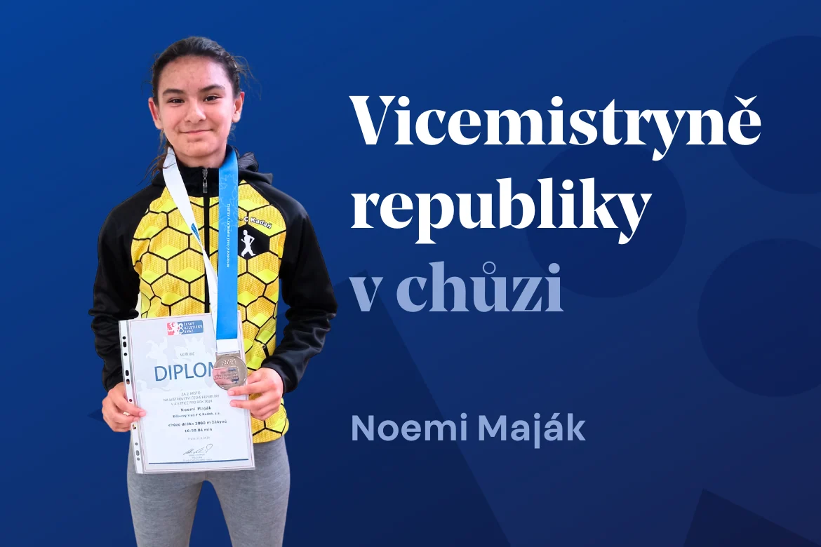 Kadaň má první chodeckou medaili! Noemi Maják se stala halovou vicemistryní republiky