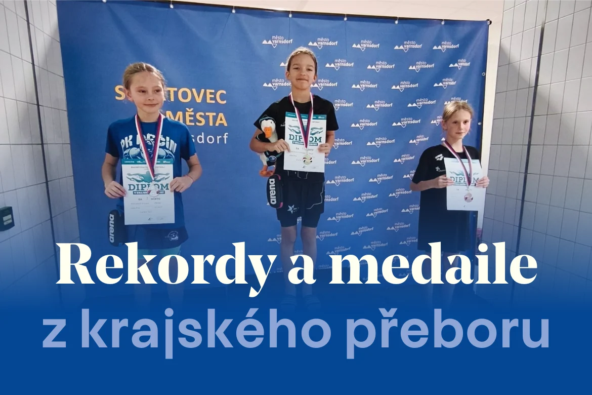 Čtyři medaile a osobní rekordy! Plavecký klub Slávie Kadaň bodoval na krajském přeboru